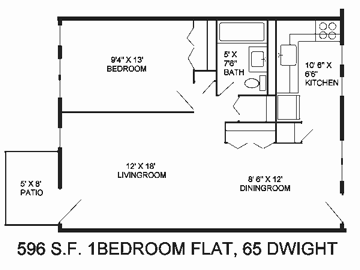 1 Bedroom Flat Floorplan